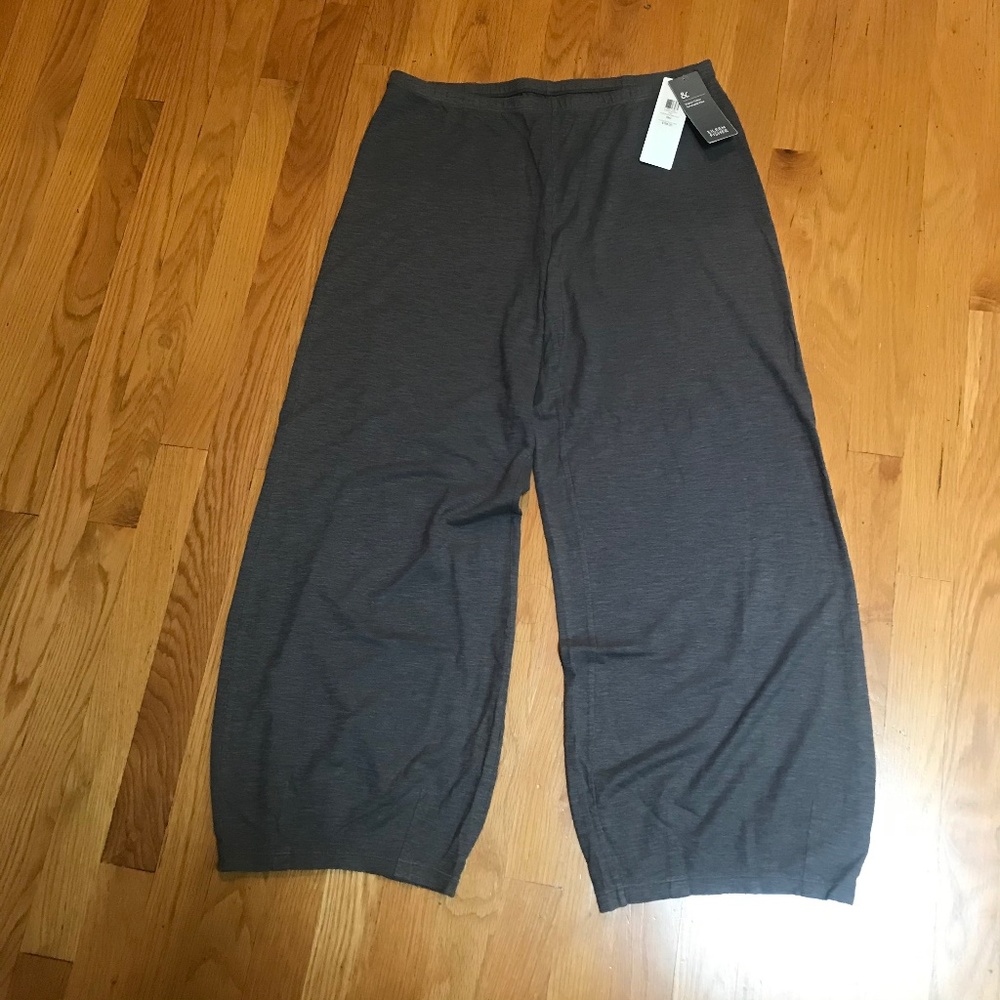 EILEEN FISHER GRAY ANKLE LANTERN PANT, SIZE SMALL